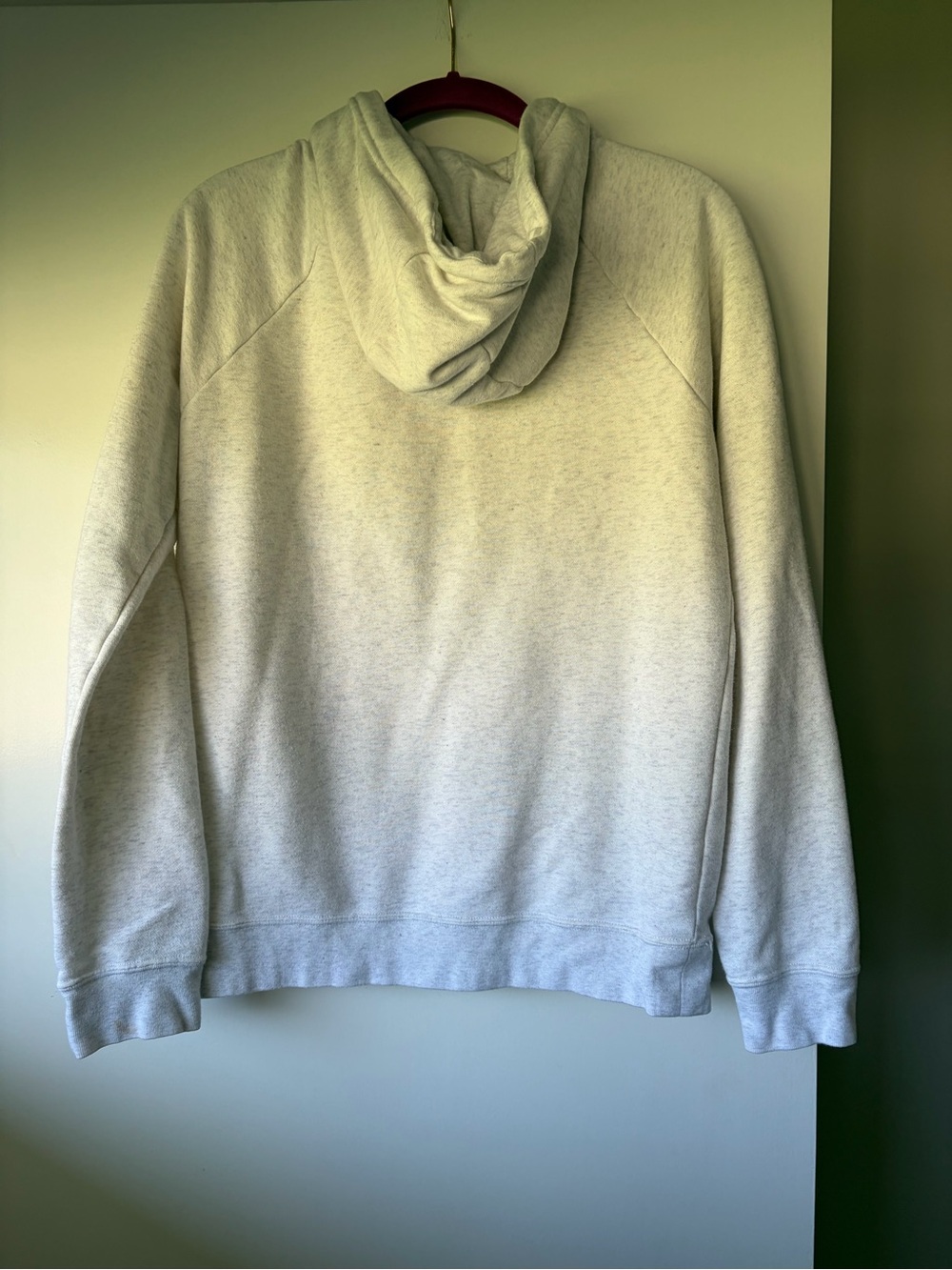 Nike Women’s Light Gray Pullover Hoodie with Black Swoosh Tag - Picture 2 of 6